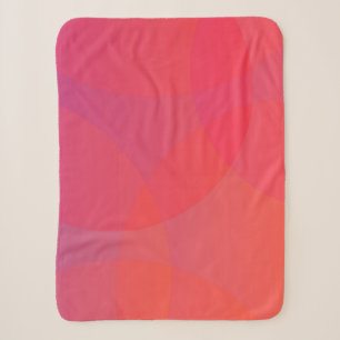 Cobertor Sherpa Arte cor-de-rosa, alaranjada, moderna, simples,