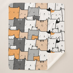 Cobertor Sherpa  Arte de desenho animado de animais de estimação g