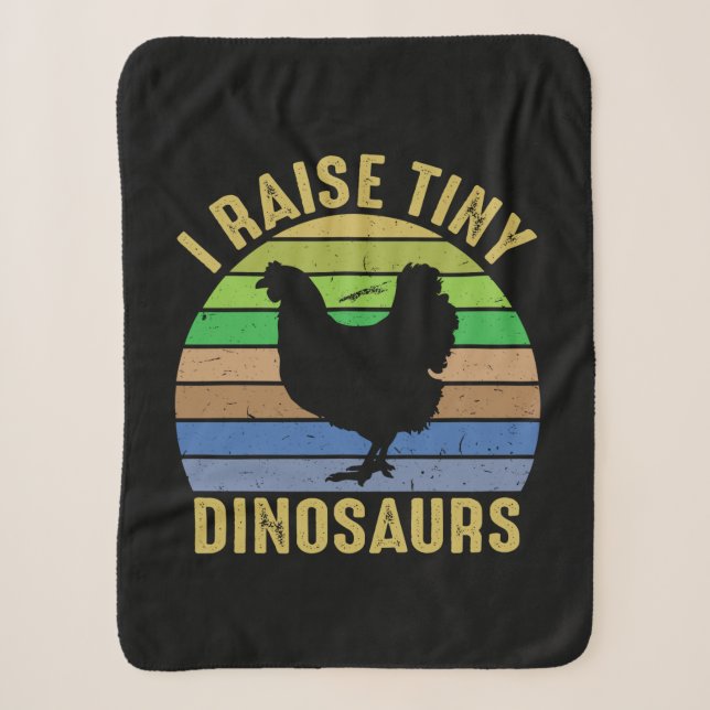 Cobertor Sherpa Arte De Frango Eu Levanto Dinossauros Pequenos (Frente)