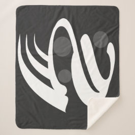 Cobertor Sherpa arte de linha geométrica abstrato