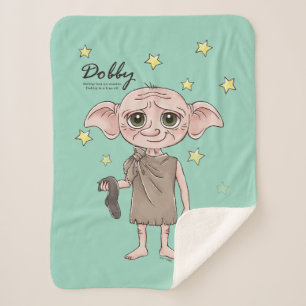 Cobertor Sherpa Arte de Personagem em Aquarela do Dobby