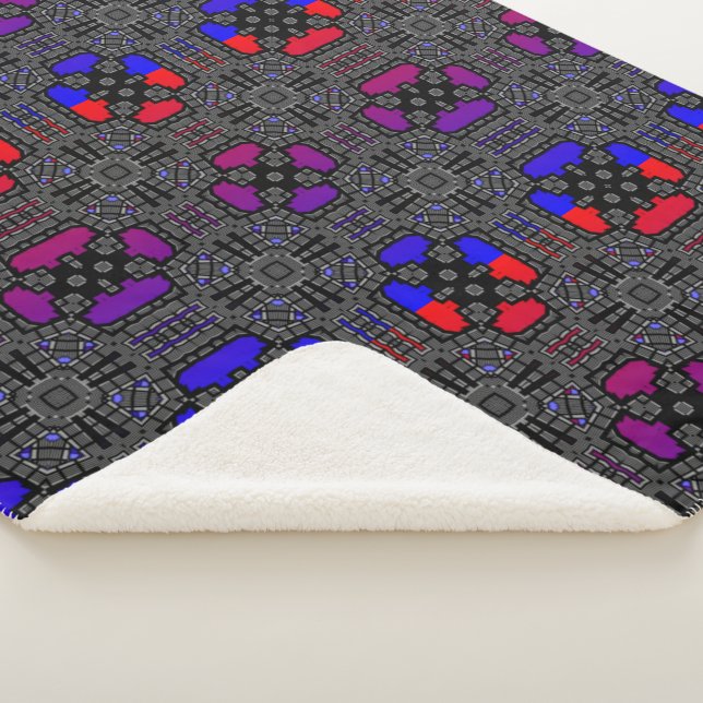 Cobertor Sherpa Arte do caleidoscópio do volume treze (3/4)