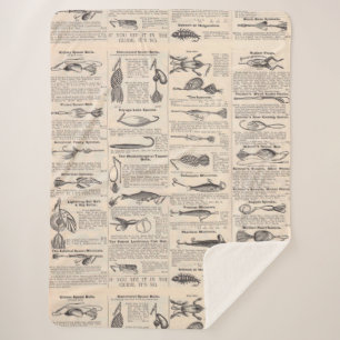 Cobertor Sherpa Arte do pescador e propaganda