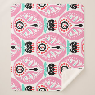 Cobertor Sherpa Arte Folclórica Escandinávia: Sem Costura Nórdica.