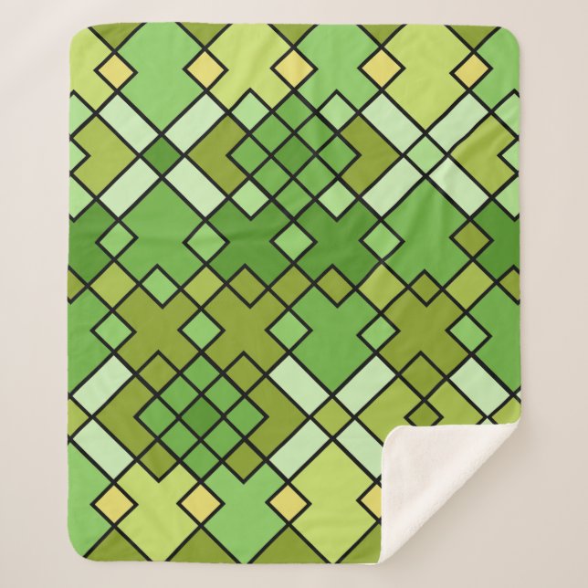 Cobertor Sherpa arte geométrica moderna abstrato (Frente)