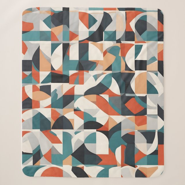 Cobertor Sherpa Arte moderna abstrata (Frente)