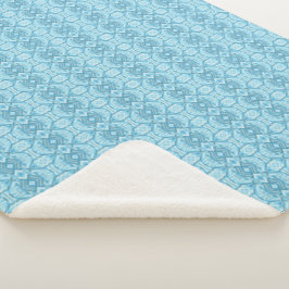 Cobertor Sherpa Arte Pastel Macio Abstrato Azul Staccato