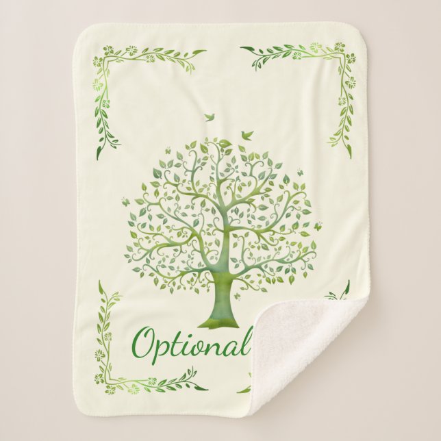 Cobertor Sherpa Árvore da Vida (Frente)