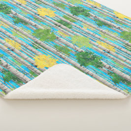 Cobertor Sherpa Árvore de Birch