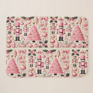 Cobertor Sherpa Árvore de Natal Batedeira Rosa