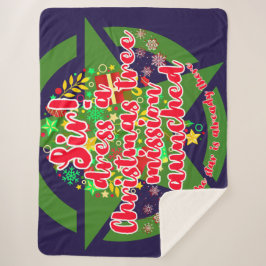 Cobertor Sherpa Árvore de Natal, missão, exército