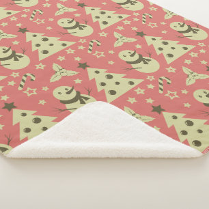 Cobertor Sherpa Árvores de Natal holandesas