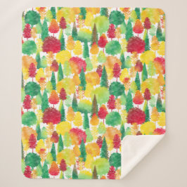 Cobertor Sherpa Árvores de queda