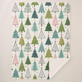 Cobertor Sherpa Árvores Retroativas