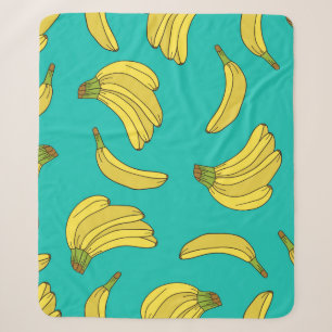 Cobertor Sherpa As bananas desenharam um padrão sem soldadura à