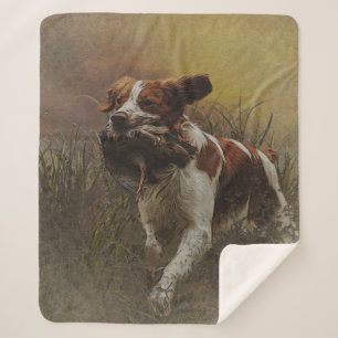 Cobertor Sherpa As bebidas cerâmicas de Azulejo Brittany spaniel