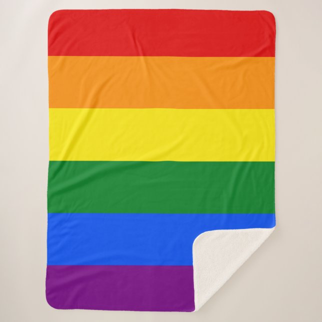 Cobertor Sherpa As cores do arco-íris (Frente)