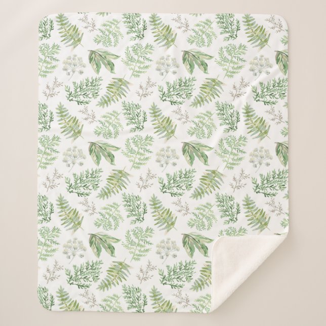Cobertor Sherpa As hortaliças da floresta modelam (Frente)