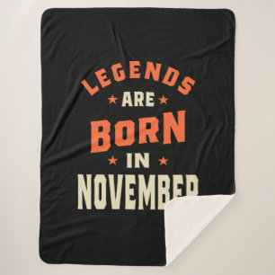 Cobertor Sherpa As legendas estão em Nascer em novembro - Novembr
