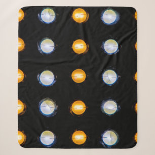 Cobertor Sherpa As luzes LED fecham o fundo do abstrato.