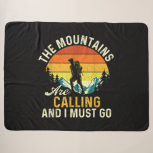 Cobertor Sherpa As Montanhas Estão Chamando e Eu Preciso Ir