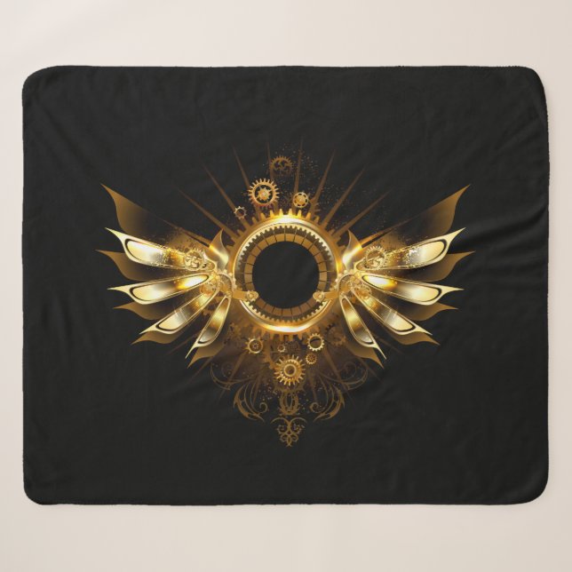 Cobertor Sherpa Asas steampunk (Frente (Horizontal))