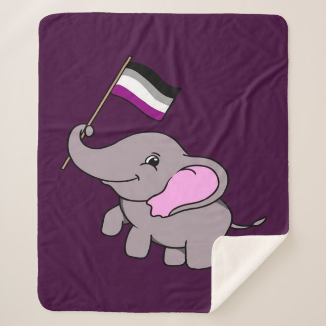 Cobertor Sherpa Asexual Elephant Design (Frente)