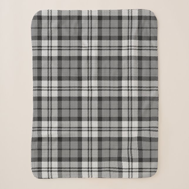 Cobertor Sherpa Ash Cinza Blackwatch Campbell Tartan Xadrez (Frente)