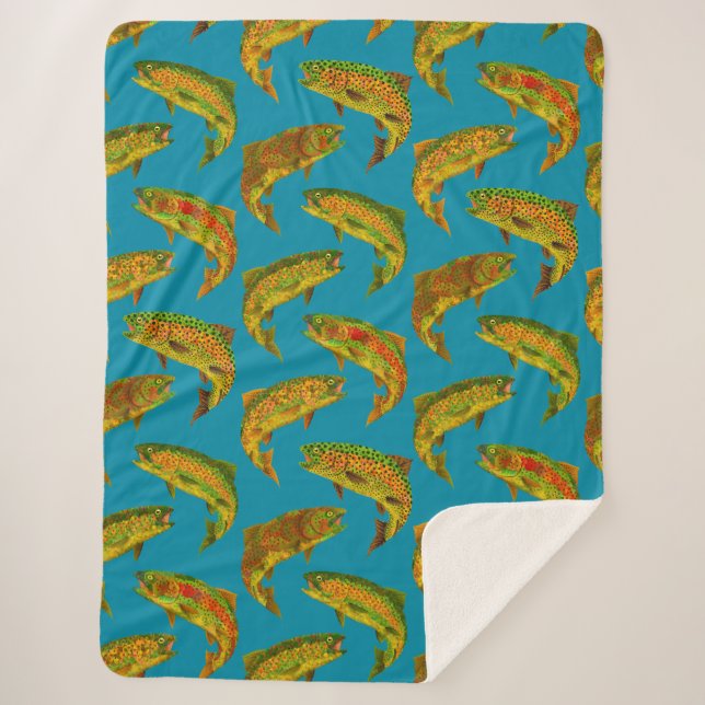 Cobertor Sherpa Aspen Leaf Rainbow Pattern Invisível 2018 (Frente)