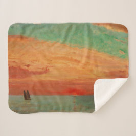 Cobertor Sherpa Assalto do Sol sobre o Mar Oriental (Arte Asiática