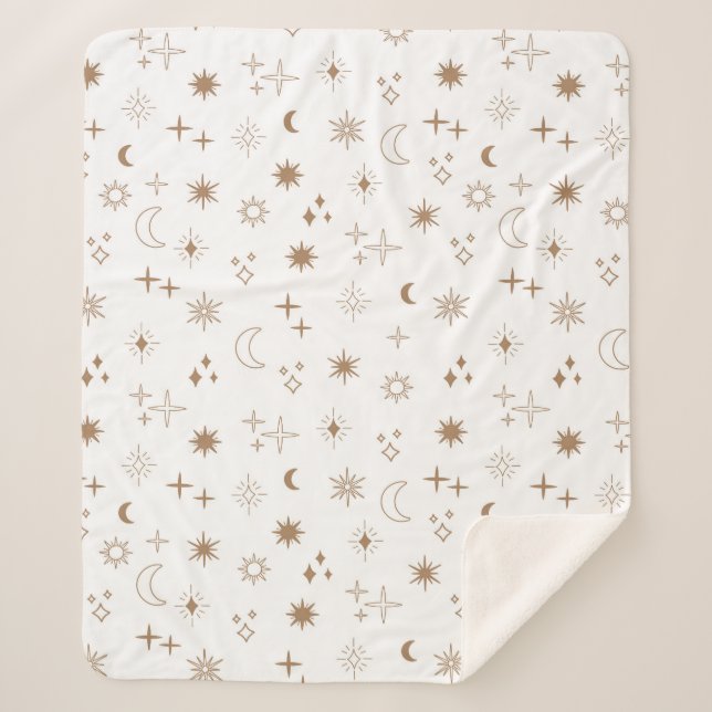 Cobertor Sherpa Astrology Star Pattern (Frente)