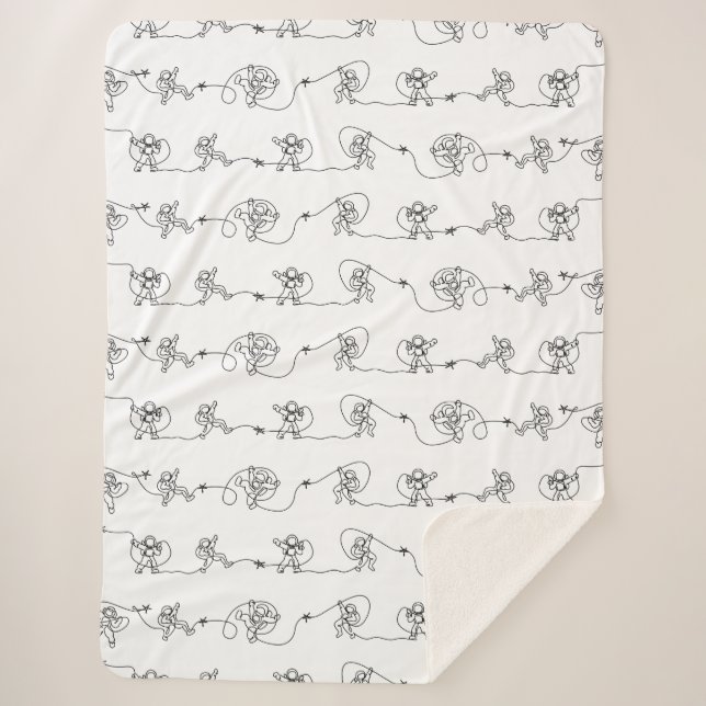 Cobertor Sherpa Astronauta Sherpa Blanket (Frente)