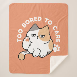 Cobertor Sherpa Atitude de Gato Preguiçoso – Muito Entediado para