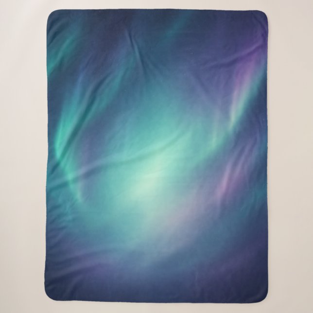 Cobertor Sherpa Aurora Boreal Luzes do Norte (Frente)