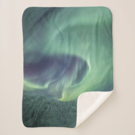 Cobertor Sherpa Aurora Borealis Nature Photo