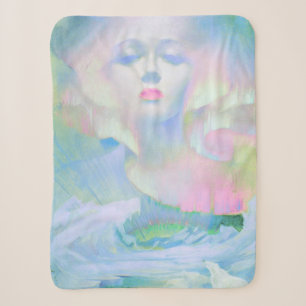 Cobertor Sherpa Aurora por Clive Henry pastel claro