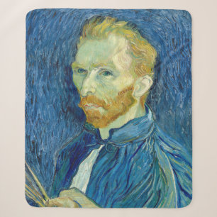 Cobertor Sherpa Autorretrato de Vincent Van Gogh 1889