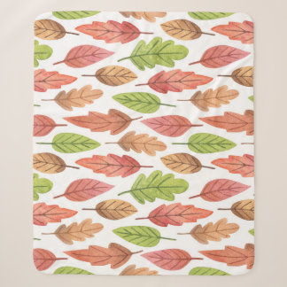 Cobertor Sherpa Autumn Deixa Watercolor: Nature Pattern.