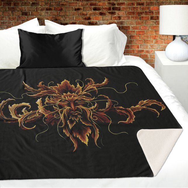 Cobertor Sherpa Autumn Dryad Celtic Fantasy (Criador carregado)