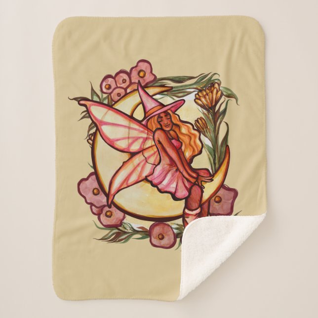 Cobertor Sherpa Autumn Fairy Witness Fall Fairies (Frente)