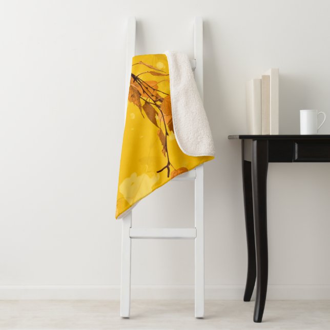 Cobertor Sherpa Autumn Leaves 3 (In Situ)