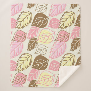 Cobertor Sherpa Autumn Splendor: Leaf Seamless Pattern