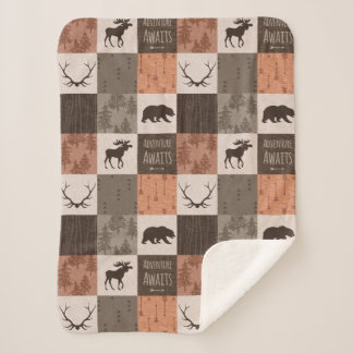 Cobertor Sherpa Aventura Aguarda Minky/Sherpa Baby Blanket em Ferr