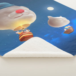 Cobertor Sherpa Aventura do Balão do Night Sky