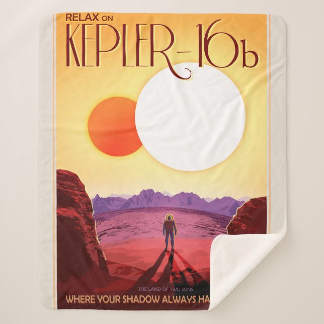 Cobertor Sherpa Aventura do Planeta de Destino do Kepler Space Via (Frente)