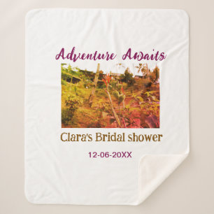 Cobertor Sherpa Aventura em arrozais espera nome da despedida de s