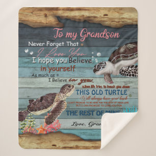 Cobertor Sherpa Avô Gift   Carta Ao Meu Avô