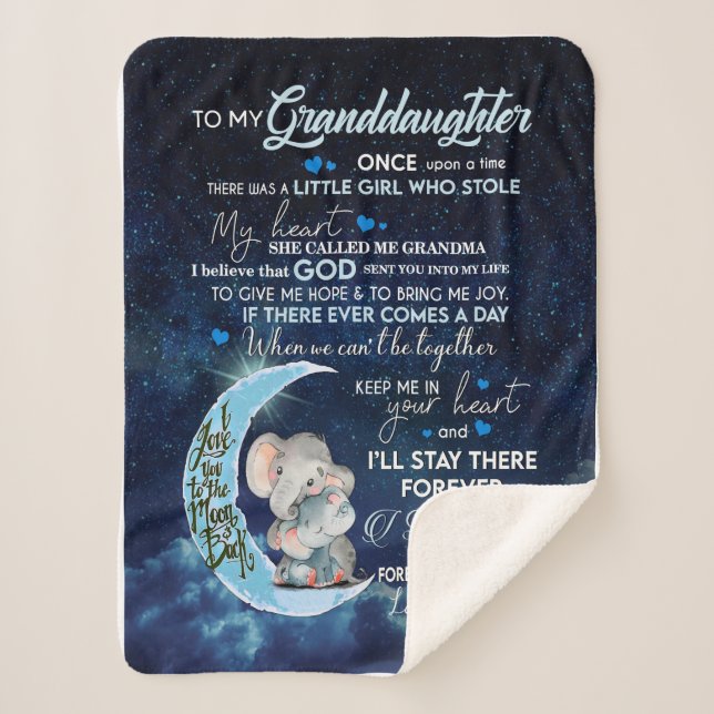 Cobertor Sherpa Avós| Carta À Minha neta (Frente)