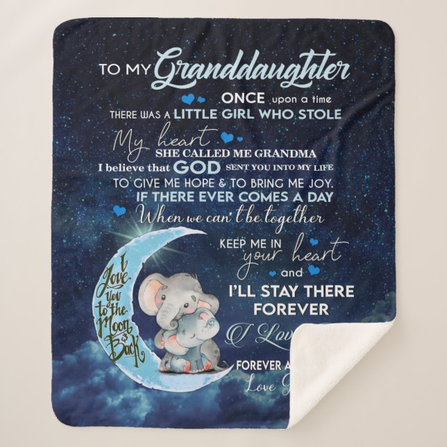 Cobertor Sherpa Avós| Carta À Minha neta (Frente)