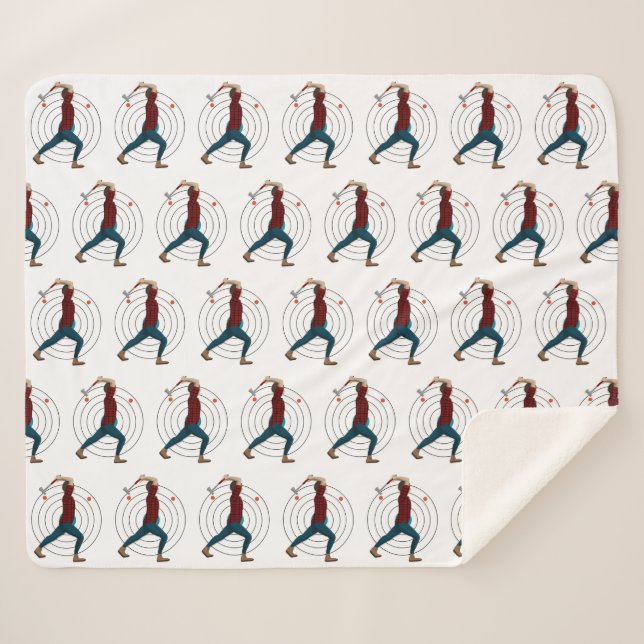 Cobertor Sherpa Ax Throwing (Frente (Horizontal))